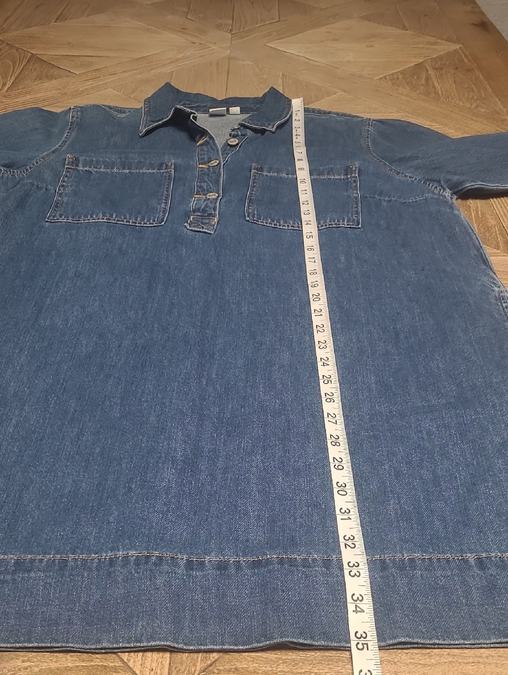 GAP Blue Denim Shirt Dress - Picture 8 of 8